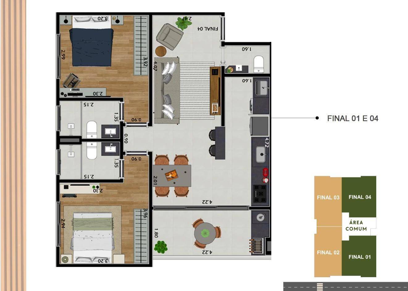 Apartamento, 2 quartos, 69 m² - Foto 7