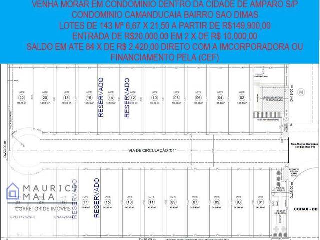 Terreno em condomínio para Venda em Amparo - 2